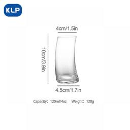 KLP Ins Nordic Style Creative Vertical Pattern Cup Shaped Glass Net Red Crescent Cup Juice Cup Mojito Cocktail Cup