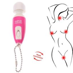 New Portable Mini Massage Stick Micro Stress Relief Whole Body Massager Electronic Key Chain With Button Random Color Masajeador