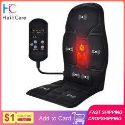 Massager Chair Pad Electric Heating Vibrating Cervical Neck Back Body Cushion Massag For Car Home Lumbar Mattress Pain Relief