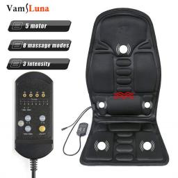 Full-Body Back Neck Waist Infrared Therapy Heated Massage Electric Vibrator Cushion Seat Car Home Office Massage Chair Mat Pad