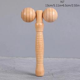 1PC Wood Roller Body Reflexology Acupuncture Therapy Meridians Scrap Lymphatic Drainage Face Lift Tool Massager