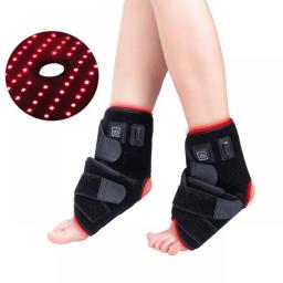 LED Red Light Therapy Ankle Massager 660/850nm Infrared Phototherapy Foot Massager Wound Healing Fade Wrinkle Scar Massage Brace