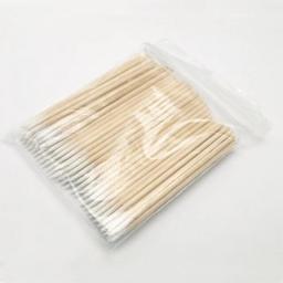 100PCS 7cm Wood Handle Small Pointed Tip Head Cotton Swab Eyebrow Tattoo Beauty Makeup Color Nail Seam Dedicated Dirty Picking