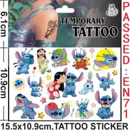 New Interstellar Baby Stitch Cartoon Tattoo Stickers Children Stitch Water Transfer Disposable Tattoo Stickers Toys Kawaii Gift