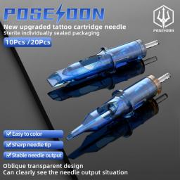 POSEIDON RS RL RM M1 Tattoo Cartridge Needles With Membrane Safety Cartridges Disposable Tattoo Needle For Tattoo Artists