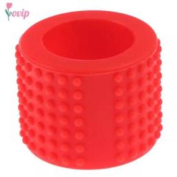1PCS Skid Resistance Silicone Hand Cover Tattoo Grip 25mm Tattoo Pen Grip Cover  Black/Red/Blue/Grey Color