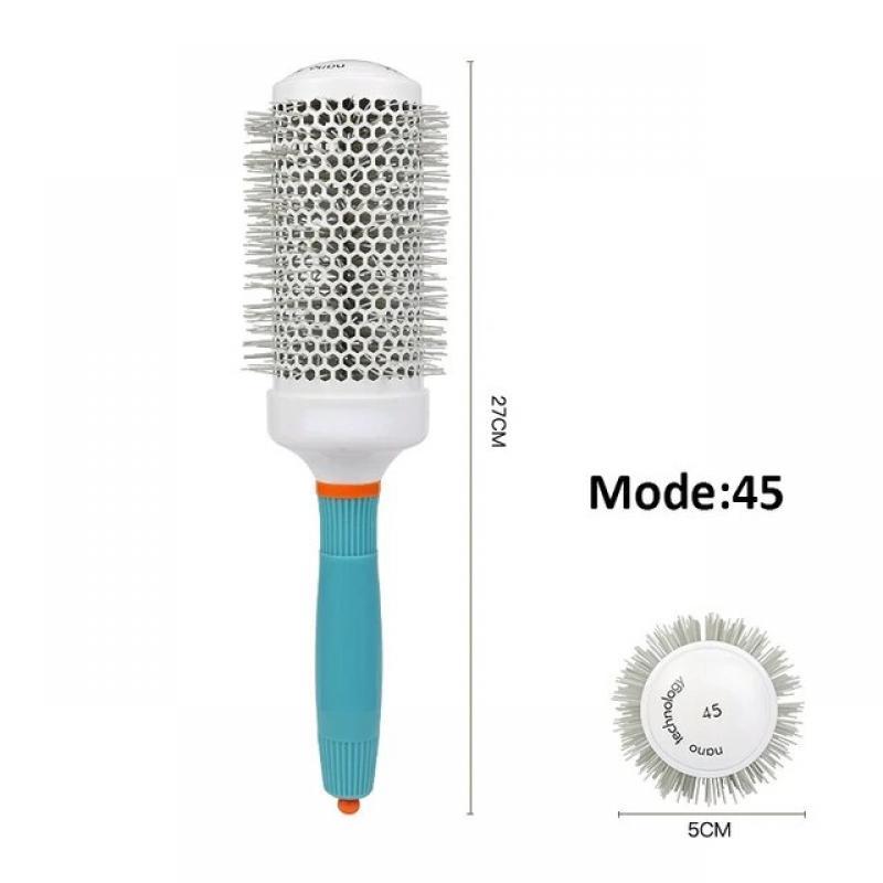 Hair Comb Professional Salon Hair Brush Hair Styling Hairbrush Hairdressing Comb Round Curly Hair Rollers Tools Blue