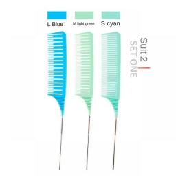 3pcs Hairbrush Hair Styling Combs Tailed Comb Set Coloring Dyeing Comb Salon Tool Sectioning Highlighting Weaving Cutting Comb