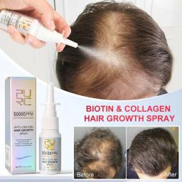 PURC Biotin Hair Growth Products For Men Women Hair Loss Treatment Fast Grow Hair Spray Regrowth Thicken Oil Hair Care