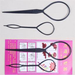 1 PairWomen Girls Ponytail Creator Plastic Loop Pony Tail Clip Hair Braid Accessories Maker Hair Styling Tool