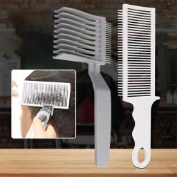 2PCS Kit Upgrade Barber Flat Top Hair Cut Combs Men's Arc Design Curved Positioning Hair Clipper Combs Salon Hairdresser Tools
