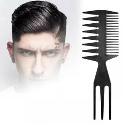 Big Teeth Double Side Tooth Combs Barber Hair Dyeing Cutting Coloring Brush Fish Bone Shape Hair Brush Man Hair Styling Tool