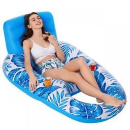 1pcs Inflatable Water Recliner Floats Multifunctional Pool Floating Backrest Chairs Swimming Pool Party Accessories For Adult