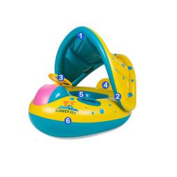 Safe Inflatable Baby Swimming Ring Pool PVC Baby Infant Swimming Float Adjustable Sunshade Seat Swimming Pool Brinquedos 2018
