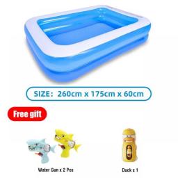 2/3M Big Large Pools For Family Swimming Pool Rectangular Inflatable Swimming Pool  PVC Pool Bathing Outdoor Toys For Children
