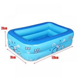 120cm 2/3Layers Inflatable Square Swimming Pool Children Inflatable Pool Bathing Tub Baby Kid Home Outdoor Large Swimming Pool