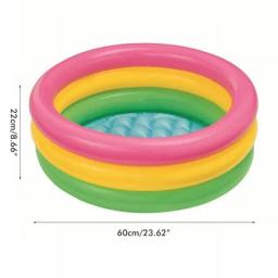 Kids Inflatable Swimming Pool Cartoon Foldable Portable Round Bathtub Indoor Outdoor Summer Paddling Pool Water Play Toy