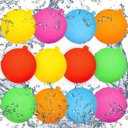 Reusable Water Balloon Outdoor Games Beach Summer Refillable Self Sealing Quick Fill Silicone Water Ball Toys For Kids