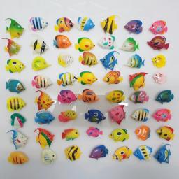 20Pcs Tropical Fish Figure Play Set With Plastic Fish Toys Fake Small Plastic Fish Assorted Fishes Baby Bath Toy