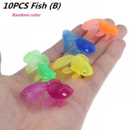 10Pcs/Set Kawaii Simulation Catch Goldfish Rubber Goldfish Baby Bath Water Play Games Toy For Kids Toddlers Bathing Shower Gifts