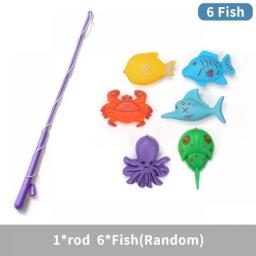 Double Shell Fishing Toy Children Puzzle Boys And Girls Pool Set Of Magnetic Fishing Rod 2-year-old 3-year-old 4-year-old 5-year