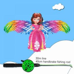 Kite 1Set Children Kite Toy Cartoon Butterfly Swallows Eagle Kite With Handle Kids Flying Kite Outdoor Toys