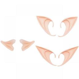 Halloween Simulation Soft Elf Ears 3 Pairs/set Latex Elf Ears Fairy Cosplay Pointed Ears For Adult Children Masquerade Party