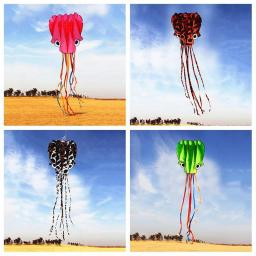 Free Shipping New Octopus Kites Flying Toys For Children Kites Inflatable Kite Coloring Kites Outdoor Toys Wind Power Kite Lines