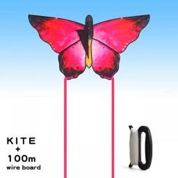 YongJian Beautiful Butterfly Kites Red Crystal Butterfly Kites With 100m Kite String Children Adults Kites Factory Outdoor Toys