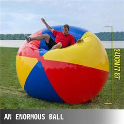 100/200cm Giant Inflatable Pool Beach Outdoor Fun Thickened Pvc Sports Ball Outdoor Water Games Party Children's Toy Balloon