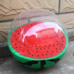 30cm Kids Fun Float Toys Inflatable Watermelon Orange Shape Water Balloons Summer Swimming Pool Sport Ball