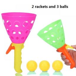 Family Parent-child Interaction Ball  Double Catcher Throwing Toy Catapult Throwing  Butt Bouncy Ball Docking Balls Kids Toys