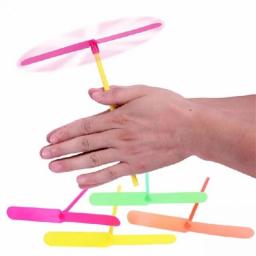 10/20pcs Novelty Plastic Bamboo Dragonfly Propeller Outdoor Classic Toy Kid Gift Rotating Flying Arrow Multicolor Random Color