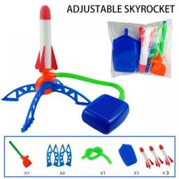 Kid Air Rocket Foot Pump Launcher Outdoor Air Pressed Stomp Soaring Rocket Toys Child Play Set Jump Sport Games Toys For Childre