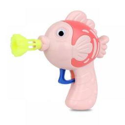 1PC Cute Cartoon Fish Soap Water Bubble Gun Toy Manual Bubble Blower For Kids Outdoor Manual Gun Blower