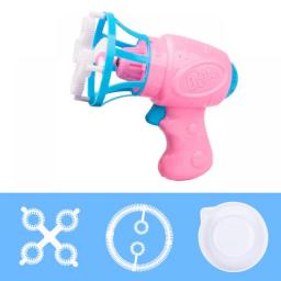 Electric Bubble Machine Cute Angel Bath Toy Bubble Gum Machine Children’s Automatic Bubble Blowing Toy Gun Fan Combination