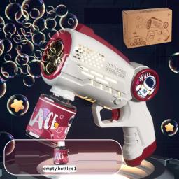 Astronaut Automa Bubble Machine For Children Bubble Gun Rocket Launcher Bubble Blower For Kids Soap Bubble Maker Summer Toys
