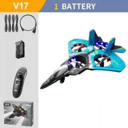 2023 New V17 RC Remote Control Airplane 2.4G Remote Control Fighter Hobby Plane Glider Airplane EPP Foam Toys RC Drone Kids Gift