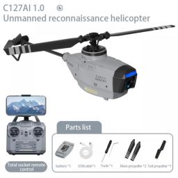 New C127ai Rc Helicopter 8k Professional Hd Dual Camera Remote Control Toy Optical Flow Localization Quadcopter Rc Toy Kids Gift