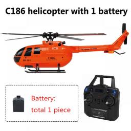 C186 Pro B105 2.4G RTF RC Helicopter 4 Ppropellers 6 Axis Electronic Gyroscope For Stabilization Remote Control Hobbies Toys