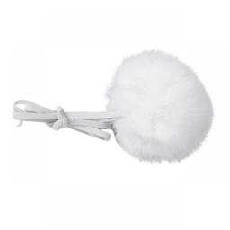 Black White Cute Rabbit Tail Cosplay Props Masquerade Plush Bunny Tail Roleplay Party Plush Ball Accessory For Halloween Costume
