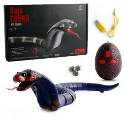 1Pcs Kitoz RC Snake Naja Cobra Viper Remote Control Toy Infrared Simulated Animal Novelty Trick Terrifying Mischief Joke Gift