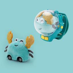 Children RC Car Mini Watch Toys With LED Lights 2.4GHz RC Car Toy Watch Rabbit Crab Racing Toys RC Car Girls Boys Birthday Gift