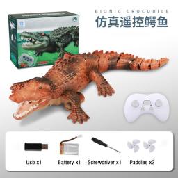 Realistic RC Crocodile For Pool Lake Toys For Kids Waterproof Remote Control Animal Children Gift  Electric Boats  Model