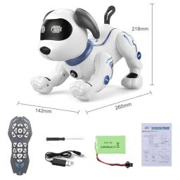 LE NENG TOYS K16A Electronic Animal Pets RC Robot Dog Voice Remote Control Toys Music Song Toy For Kids RC Toys Birthday Gift