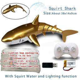 Rc Shark Robot Children Pool Beach Toy For Kids Boys Girl Fun Water Spray Simulation Whale Animals Submarine Remote Control Fish