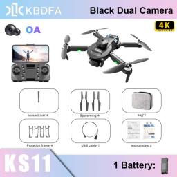 KBDFA KS11 Aerial Drone 4K HD Dual Camera Brushless Motor Obstacle Avoidance RC Helicopter Professional Foldable Quadcopter Toys