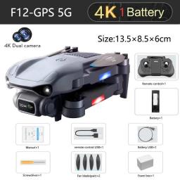 2024 New F12 GPS Drone 4K Professional 6K HD Wide Angle ESC Camera WiFi FPV RC Helicopter Brushless Foldable Quadcopter Drones