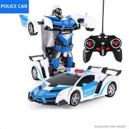 RC Car Transformation Robots Sports Vehicle Model Drift Car Toys Cool Deformation Car Christmas Birthday Gifts For Boys Girls