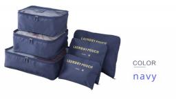 6Pcs Set Travel Organizer Storage Bags Suitcase Packing Cubes Set Cases Portable Luggage Clothes Shoe Tidy Pouch Folding